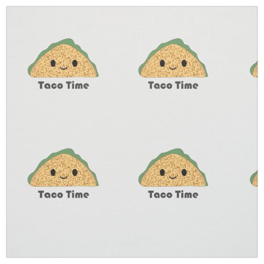 Niedlich Kawaii Taco Time Taco Stoff (Muster)