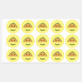 Niedlich Kawaii Tacos Etiketten (Blatt)