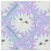 Niedlich Kawaii Tooth und Toothbrush Stoff (Nahaufnahme)
