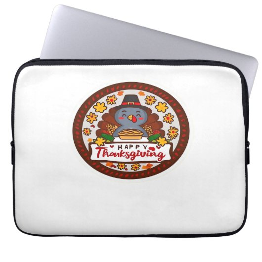 Niedlich Kawaii Türkei - Happy Thanksgiving Classi Laptopschutzhülle (Vorderseite)