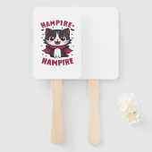 Niedlich Kawaii Vampire Cat Halloween Fächer (Vorne und Hinten)