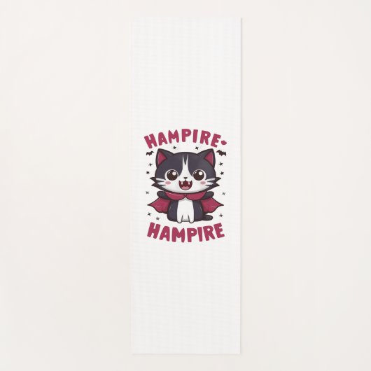 Niedlich Kawaii Vampire Cat Halloween Yogamatte (Vorderseite)