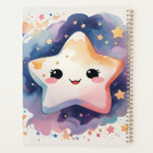 Niedlich Kawaii Watercolor Star Kinderzimmer Baby Planer (Rückseite)