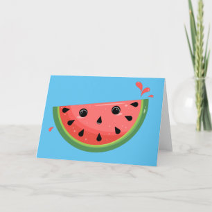Niedlich Kawaii Watermelon Karte