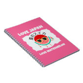 Niedlich Kawaii WATERMELON LIEBE JAPAN Sommerfrüch Notizblock (Rechte Seite)