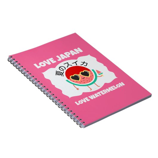 Niedlich Kawaii WATERMELON LIEBE JAPAN Sommerfrüch Notizblock (Rechte Seite)