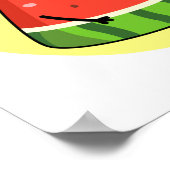 Niedlich Kawaii Watermelon Slice Poster (Ecke)
