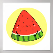 Niedlich Kawaii Watermelon Slice Poster (Vorne)