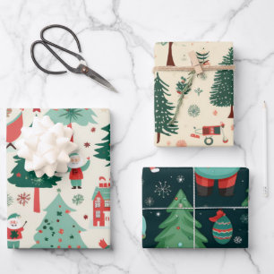 Niedlich Kawaii Weihnachten Geschenkpapier Set