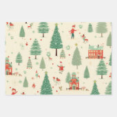 Niedlich Kawaii Weihnachten Geschenkpapier Set (Vorderseite 3)