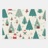Niedlich Kawaii Weihnachten Geschenkpapier Set (Vorderseite)