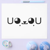 Niedlich Kawaii Welppy Dog Japanisch Kaomoji Emoti Flyer (Einzeln)