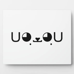 Niedlich Kawaii Welppy Dog Japanisch Kaomoji Emoti Fotoplatte