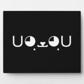 Niedlich Kawaii Welppy Dog Japanisch Kaomoji Emoti Fotoplatte (Vorderseite)