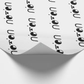 Niedlich Kawaii Welppy Dog Japanisch Kaomoji Emoti Geschenkpapier (Ecke)