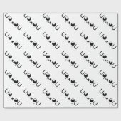 Niedlich Kawaii Welppy Dog Japanisch Kaomoji Emoti Geschenkpapier (Flach)