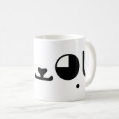 Niedlich Kawaii Welppy Dog Japanisch Kaomoji Emoti Kaffeetasse (VorderseiteRechts)