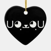 Niedlich Kawaii Welppy Dog Japanisch Kaomoji Emoti Keramikornament (Vorne)