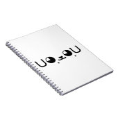 Niedlich Kawaii Welppy Dog Japanisch Kaomoji Emoti Notizblock (Rechte Seite)