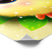 Niedlich Kawaii Yellow Baby Chick Poster (Ecke)