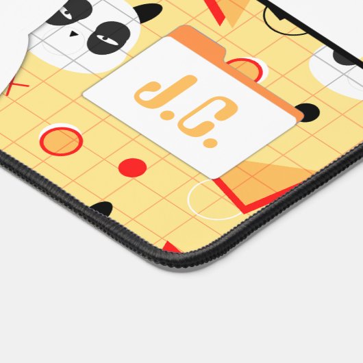 Niedlich Kawaii Yellow Panda Bär Schreibtischunterlage (Ecke)