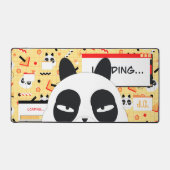 Niedlich Kawaii Yellow Panda Bär Schreibtischunterlage (Vorderseite)