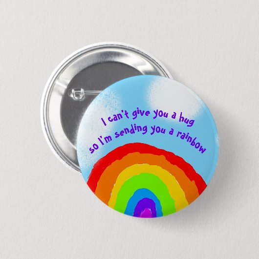 Niedlich keine Schläger, die dir einen Regenbogen  Button (Vorne & Hinten)