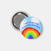 Niedlich keine Schläger, die dir einen Regenbogen  Magnet (Vorderseite/Rückseite)