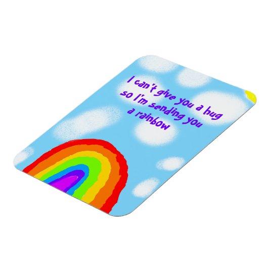 Niedlich keine Schläger, die dir einen Regenbogen  Magnet (Linke Seite)