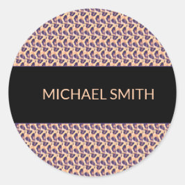 Niedlich Kenyan Leopard-Muster Thermal Tumbler Runder Aufkleber