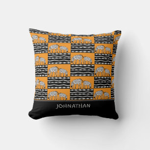Niedlich Kenyan Zebras, afrikanische Art Orange Kissen