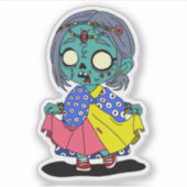Niedlich Kenyan Zombie Aufkleber (Vorderseite)