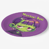 Niedlich Kid Frankenstein halloween Pappteller (Schrägansicht)