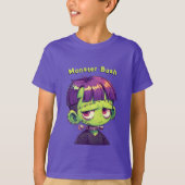 Niedlich Kid Frankenstein halloween T-Shirt (Vorderseite)