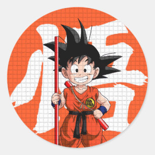 Niedlich Kid Warrior Anime Art Runder Aufkleber