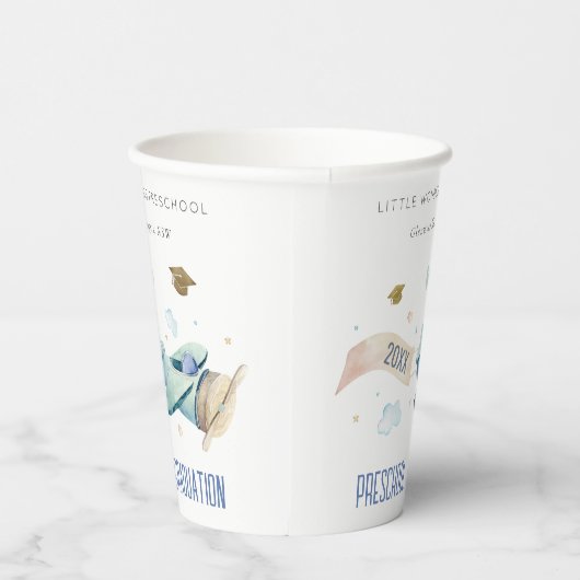 Niedlich Kids Airplane Sky Stars Preschool Abschlu Pappbecher (Rechts)