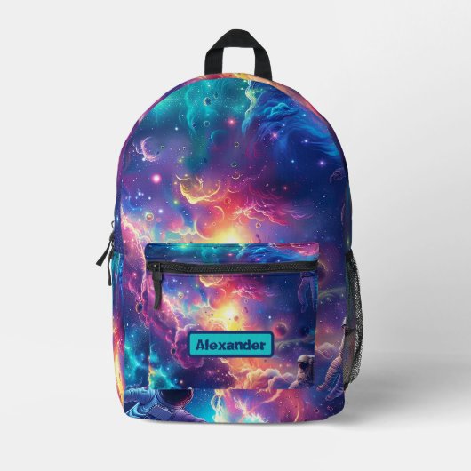 Niedlich Kids Astronaut Custom Bedruckter Rucksack (Vorderseite)