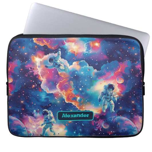 Niedlich Kids Astronaut Custom Laptopschutzhülle (Vorderseite)