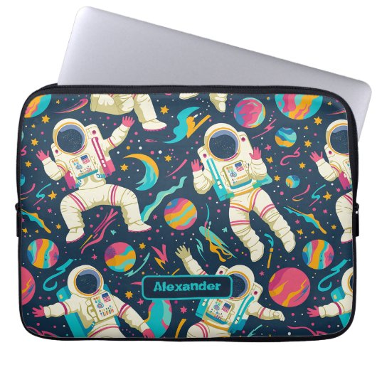 Niedlich Kids Astronaut Custom Laptopschutzhülle (Vorderseite)