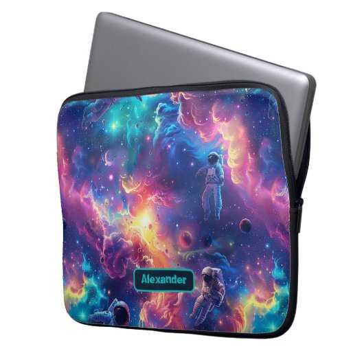 Niedlich Kids Astronaut Custom Laptopschutzhülle (Vorderseite Links)