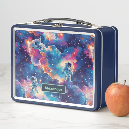 Niedlich Kids Astronaut Custom Metall Brotdose (Beispiel)