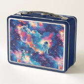 Niedlich Kids Astronaut Custom Metall Brotdose (Rückseite)