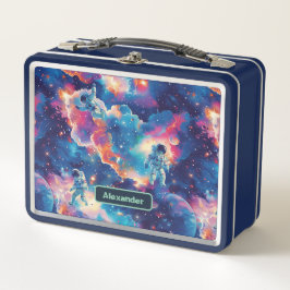 Niedlich Kids Astronaut Custom Metall Brotdose