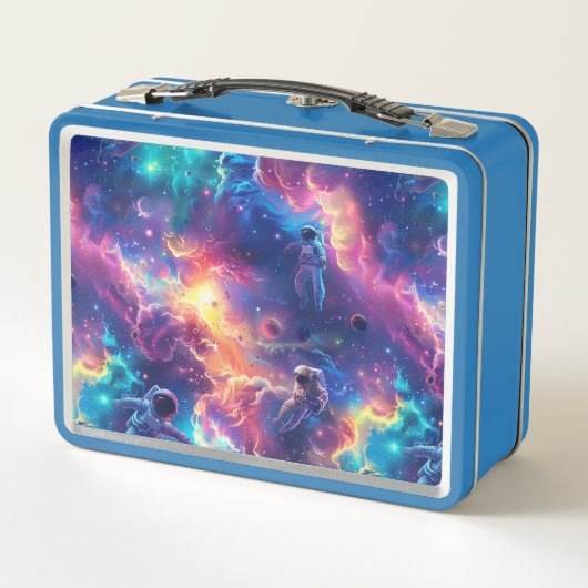 Niedlich Kids Astronaut Custom Metall Brotdose (Rückseite)