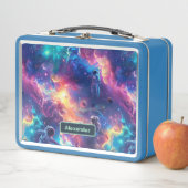 Niedlich Kids Astronaut Custom Metall Brotdose (Beispiel)