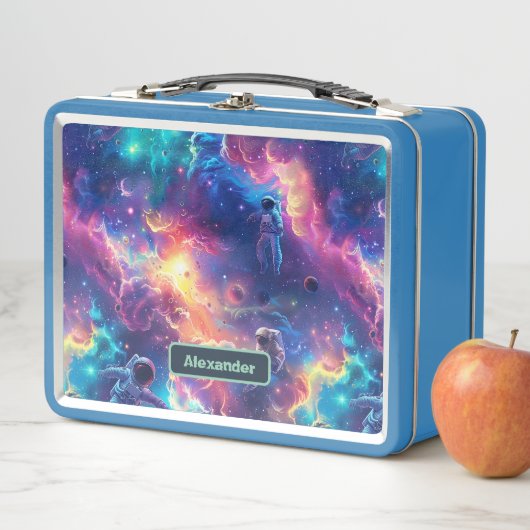 Niedlich Kids Astronaut Custom Metall Brotdose (Beispiel)