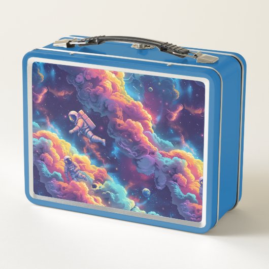 Niedlich Kids Astronaut Custom Metall Brotdose (Rückseite)