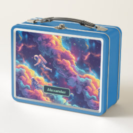 Niedlich Kids Astronaut Custom Metall Brotdose