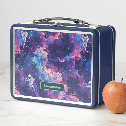 Niedlich Kids Astronaut Custom Metall Brotdose (Beispiel)