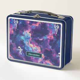 Niedlich Kids Astronaut Custom Metall Brotdose